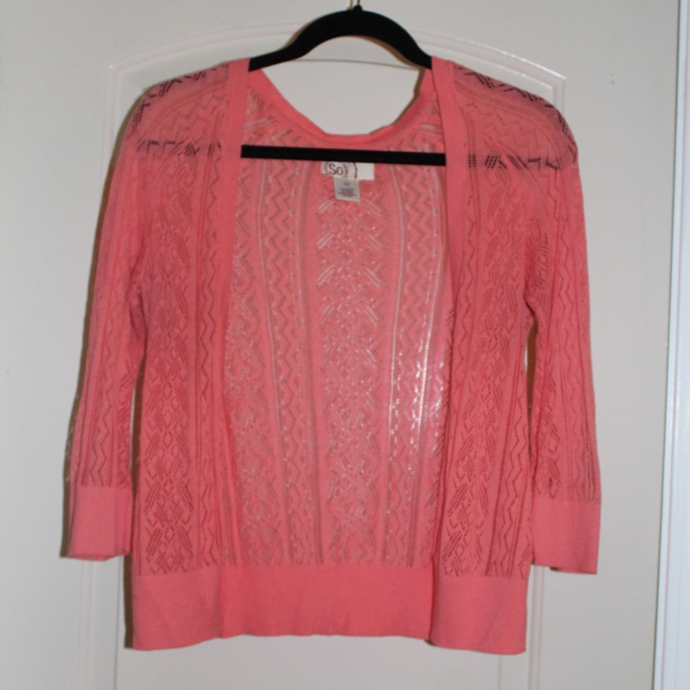 Coral Knit Cardigan